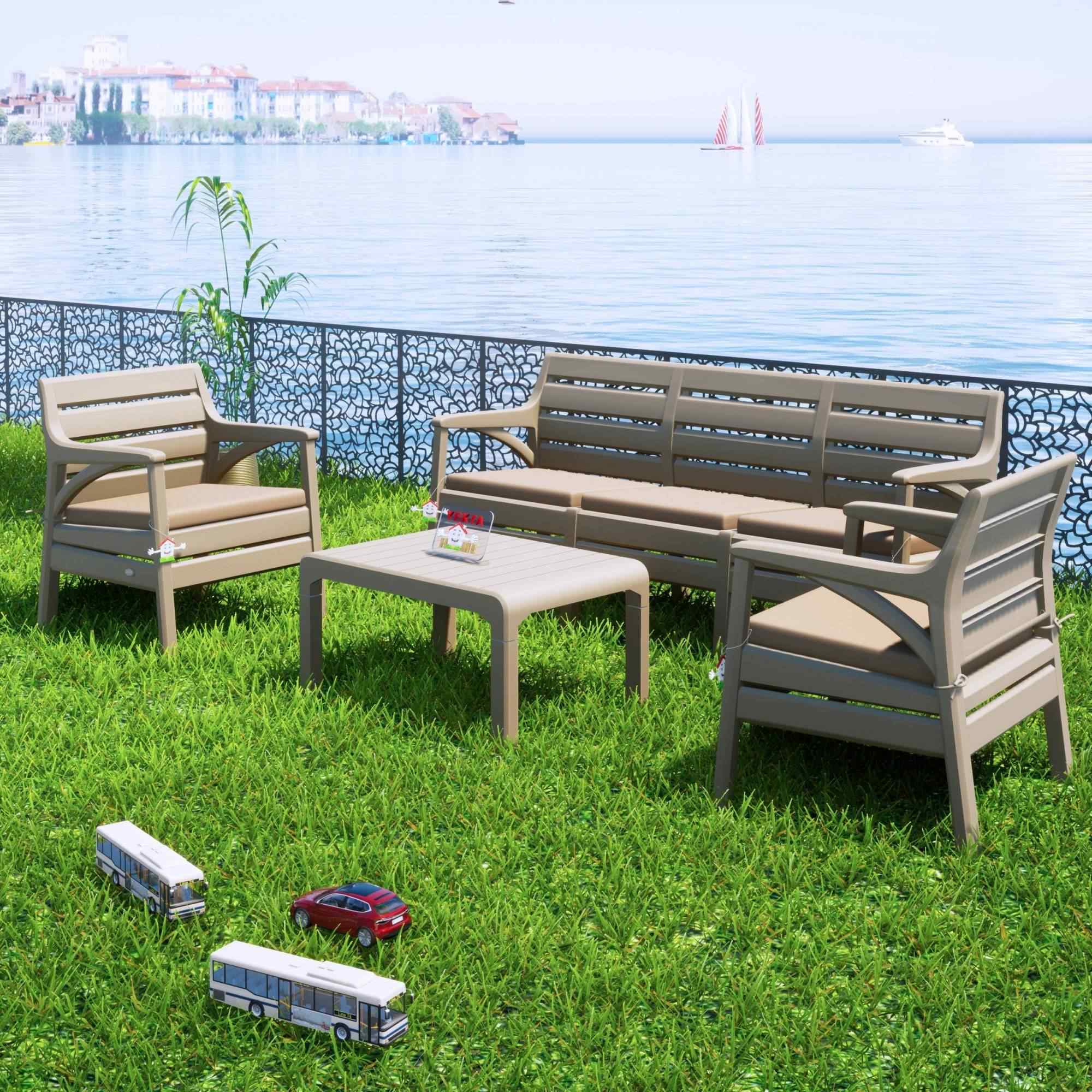 Holiday Hawaii Oturma Grubu Bahçe Ve Balkon Koltuk Takımı Cappucino